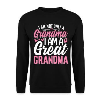 Ich bin eine Ur-Oma Lustige Oma Gigi Mamaw - Unisex Pullover - Schwarz - Vorne - Alina (178cm) & Michal (187cm)