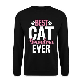 Best Cat Grandma Ever Fur Grandma Funny Kitten - Unisex Sweatshirt - black - Front - Alina (178cm) & Michal (187cm)