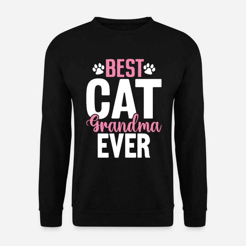 Beste Katze Oma aller Zeiten Pelz Oma Lustiges Kätzchen - Unisex Pullover - Schwarz