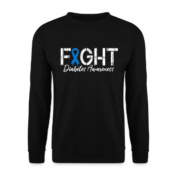 Lutter contre le diabète Sensibilisation au diabète de type 1 Diabète juvénile - Sweat-shirt Unisexe - noir - Devant - Alina (178cm) & Michal (187cm)