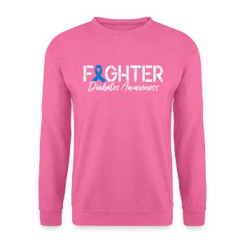 Fighter T1D Warrior Blue Ribbon Useless Pancreas - Unisex Sweatshirt - pink - Front