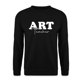 Professeur d’art Retour à l’école Appréciation de l’enseignant - Sweat-shirt Unisexe - noir - Devant - Alina (178cm) & Michal (187cm)