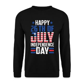 26th Of July Flag Liberia Independence Day - Unisex Sweatshirt - black - Front - Alina (178cm) & Michal (187cm)