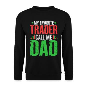 Funny Trading Dad Cryptocurrency Stock Market - Unisex Sweatshirt - black - Front - Alina (178cm) & Michal (187cm)
