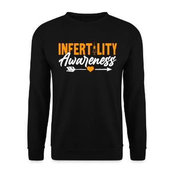 Infertility Awareness Retrieval Day IVF Orange - Unisex Sweatshirt - black - Front - Alina (178cm) & Michal (187cm)