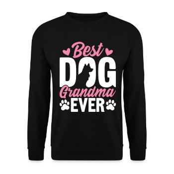 Beste Hundeoma aller Zeiten Lustige Hundegroßmutter Pawma - Unisex Pullover - Schwarz - Vorne - Alina (178cm) & Michal (187cm)