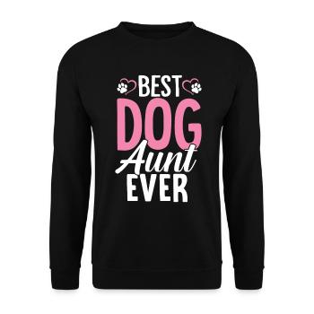 Best Dog Aunt Ever Funny Dogs Puppy Paw Aunt Vibes - Unisex Sweatshirt - black - Front - Alina (178cm) & Michal (187cm)