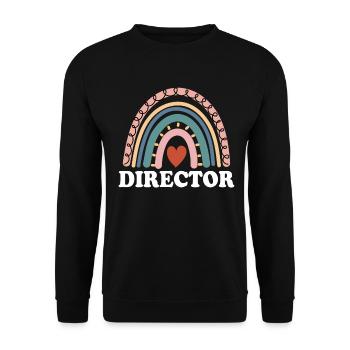 Réalisateur Drôle Réalisateur Boho Rainbow Réalisateur - Sweat-shirt Unisexe - noir - Devant - Alina (178cm) & Michal (187cm)