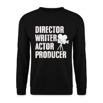 Regisseur Drehbuch Schauspieler Produzent Darstellende Kunst - Unisex Pullover - Schwarz - Vorne - Alina (178cm) & Michal (187cm)