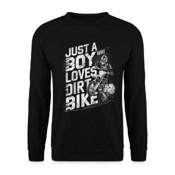 Juste un garçon qui aime la moto tout-terrain Enduro - Sweat-shirt Unisexe - noir - Devant - Alina (178cm) & Michal (187cm)