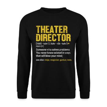 Metteur en scène de théâtre Funny Definition Musical - Sweat-shirt Unisexe - noir - Devant - Alina (178cm) & Michal (187cm)