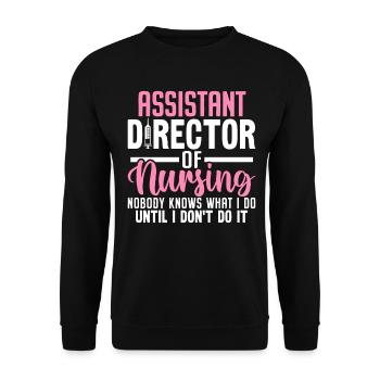 Directrice adjointe des soins infirmiers Infirmière infirmière ADON RN - Sweat-shirt Unisexe - noir - Devant - Alina (178cm) & Michal (187cm)