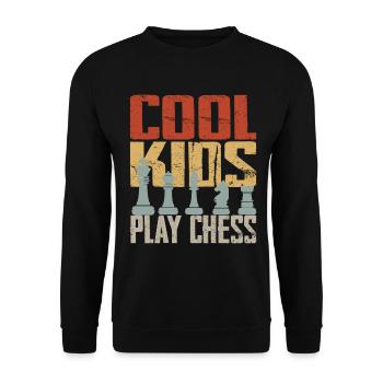 Cool Kids Jouer aux échecs - Sweat-shirt Unisexe - noir - Devant - Alina (178cm) & Michal (187cm)