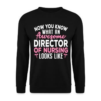 Un directeur des soins infirmiers génial ressemble à des soins infirmiers - Sweat-shirt Unisexe - noir - Devant - Alina (178cm) & Michal (187cm)