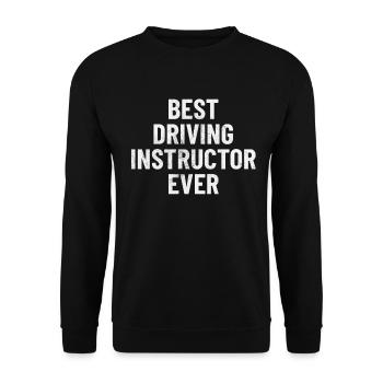 Bester Fahrlehrer aller Zeiten Fahrschule - Unisex Pullover - Schwarz - Vorne - Alina (178cm) & Michal (187cm)