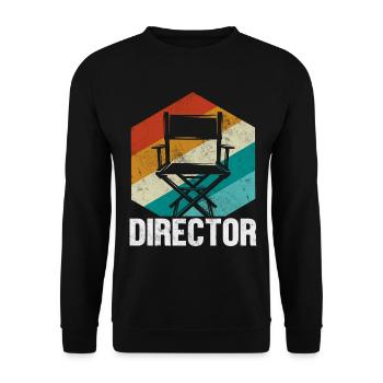 Réalisateur Drôle Cinématographie Rétro Vintage - Sweat-shirt Unisexe - noir - Devant - Alina (178cm) & Michal (187cm)