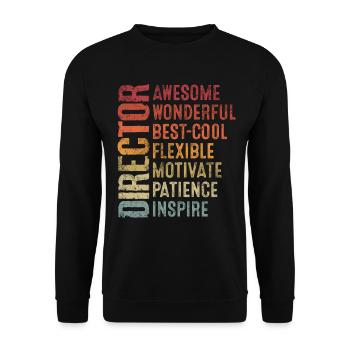 Réalisateur Génial Merveilleux Meilleur Cool Rétro Drôle - Sweat-shirt Unisexe - noir - Devant - Alina (178cm) & Michal (187cm)