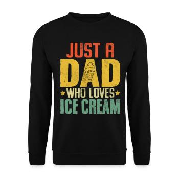 Crème glacée papa Dessert glacé Rétro Sucette glacée - Sweat-shirt Unisexe - noir - Devant - Alina (178cm) & Michal (187cm)