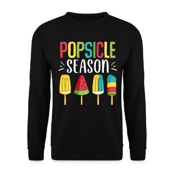 Popsicle Saison Glace Sucette Drôle Sucré Congelé - Sweat-shirt Unisexe - noir - Devant - Alina (178cm) & Michal (187cm)
