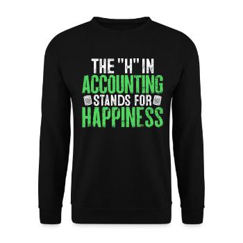 The H In Accounting Funny CPA Taxation Bookkeeper - Unisex Sweatshirt - black - Front - Alina (178cm) & Michal (187cm)