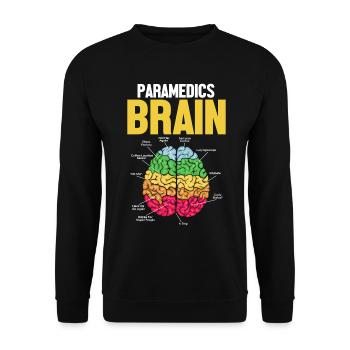 Paramedics Brain Funny Medical EMS EMT - Unisex Sweatshirt - black - Front - Alina (178cm) & Michal (187cm)