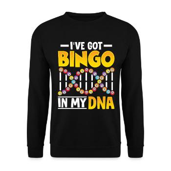 J’ai le bingo dans mon ADN Funny Gamblers DNA Bingo - Sweat-shirt Unisexe - noir - Devant - Alina (178cm) & Michal (187cm)
