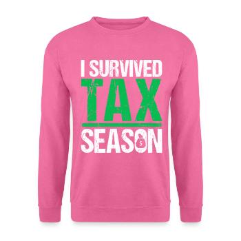 Ich habe die Steuersaison überlebt Lustige Buchhaltung CPA - Unisex Pullover - Pink - Vorne
