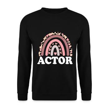 Actor Performing Art Boho Rainbow Movie Actor - Unisex Sweatshirt - black - Front - Alina (178cm) & Michal (187cm)