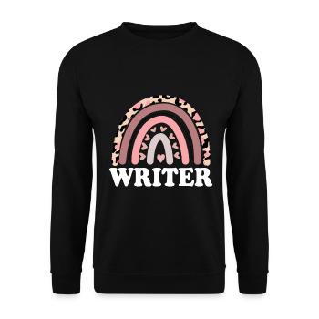 Funny Writer Filmmaking Writer Boho Rainbow - Unisex Sweatshirt - black - Front - Alina (178cm) & Michal (187cm)