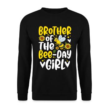 Bruder Der Biene Day Girl Lustige Hummel - Unisex Pullover - Schwarz - Vorne - Alina (178cm) & Michal (187cm)