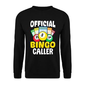 Official Bingo Caller Casino Gambling Funny Bingo - Unisex Sweatshirt - black - Front - Alina (178cm) & Michal (187cm)