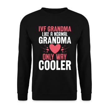 IVF Grandma Like A Normal Grandma Funny IVF - Unisex Sweatshirt - black - Front - Alina (178cm) & Michal (187cm)