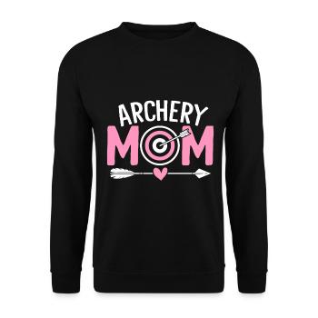 Tir à l’arc Maman arc à poulies Chasse drôle Maman flèche - Sweat-shirt Unisexe - noir - Devant - Alina (178cm) & Michal (187cm)
