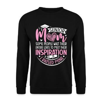 Senior Mom Class Of 2024 Funny Senior Graduation - Unisex Sweatshirt - black - Front - Alina (178cm) & Michal (187cm)