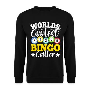World's Coolest Bingo Caller Funny Lottery - Unisex Sweatshirt - black - Front - Alina (178cm) & Michal (187cm)