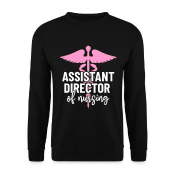 Directrice adjointe des soins infirmiers Funny ADON Nurse - Sweat-shirt Unisexe - noir - Devant - Alina (178cm) & Michal (187cm)