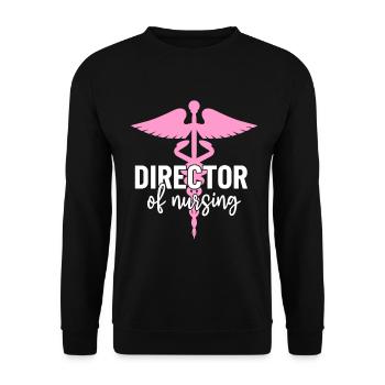 Directrice des soins infirmiers Infirmière drôle RN Healthcare - Sweat-shirt Unisexe - noir - Devant - Alina (178cm) & Michal (187cm)