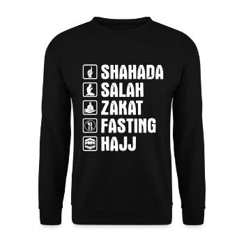 Muslim Gift for Muslims Islamic Religion Islam - Unisex Sweatshirt - black - Front - Alina (178cm) & Michal (187cm)
