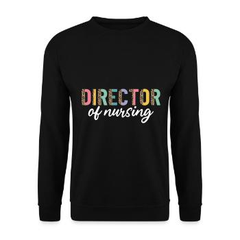 Directeur des soins infirmiers Demi-léopard Drôle d’infirmière - Sweat-shirt Unisexe - noir - Devant - Alina (178cm) & Michal (187cm)