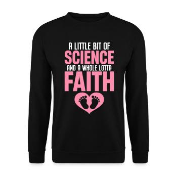 Funny IVF Egg Retrieval Day In Vitro - Unisex Sweatshirt - black - Front - Alina (178cm) & Michal (187cm)
