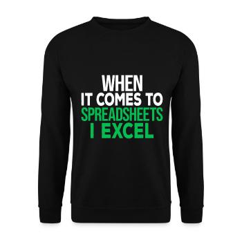 Funny Accountant CPA Accounting Tax Analyst - Unisex Sweatshirt - black - Front - Alina (178cm) & Michal (187cm)