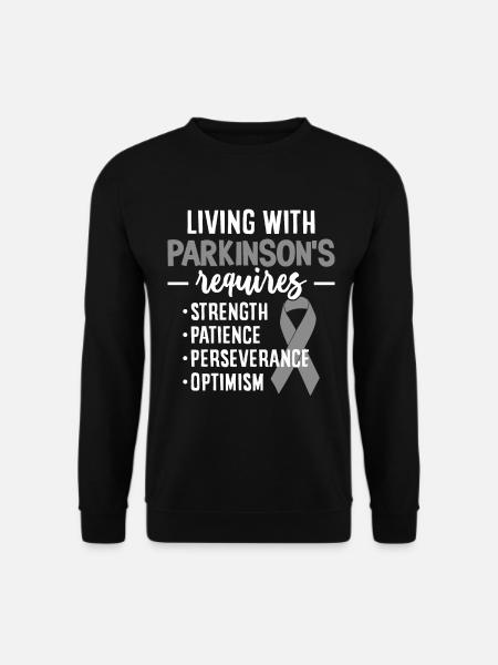 Leben mit Parkinson Grau Silberband April - Unisex Pullover - Schwarz