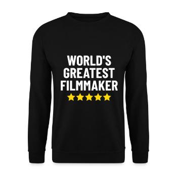 Plus grand cinéaste du monde : Réalisation drôle - Sweat-shirt Unisexe - noir - Devant - Alina (178cm) & Michal (187cm)