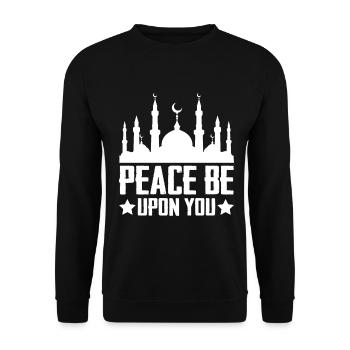 Peace Be Upon You Assalamu Alaikum Islamic Proud - Unisex Sweatshirt - black - Front - Alina (178cm) & Michal (187cm)