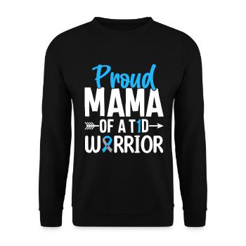 T1D Mama Typ 1 Diabetes Blaues Band nutzlos - Unisex Pullover - Schwarz - Vorne - Alina (178cm) & Michal (187cm)