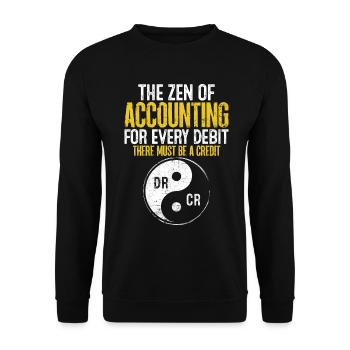 Das Zen der Buchhaltung Lustig CPA Finanzen - Unisex Pullover - Schwarz - Vorne - Alina (178cm) & Michal (187cm)