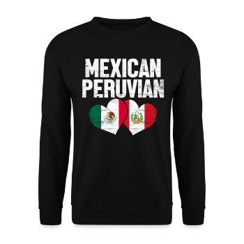 Mexican Peruvian Half Mexican Half Peruvian Mix - Unisex Sweatshirt - black - Front - Alina (178cm) & Michal (187cm)