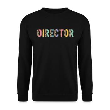 Director Funny Filmmaking Half Leopard - Unisex Sweatshirt - black - Front - Alina (178cm) & Michal (187cm)