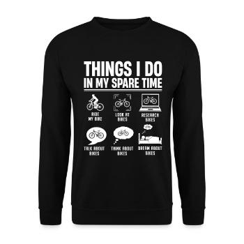 Ce que je fais pendant mon temps libre Drôle Offroad - Sweat-shirt Unisexe - noir - Devant - Alina (178cm) & Michal (187cm)