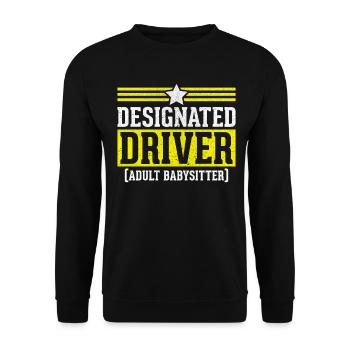 Conducteur désigné Conducteur permanent Conduite amusante - Sweat-shirt Unisexe - noir - Devant - Alina (178cm) & Michal (187cm)